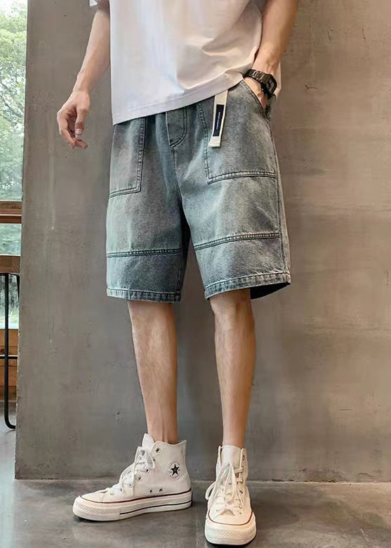 Modern Blue Pockets High Waist Denim Shorts Summer Yl026