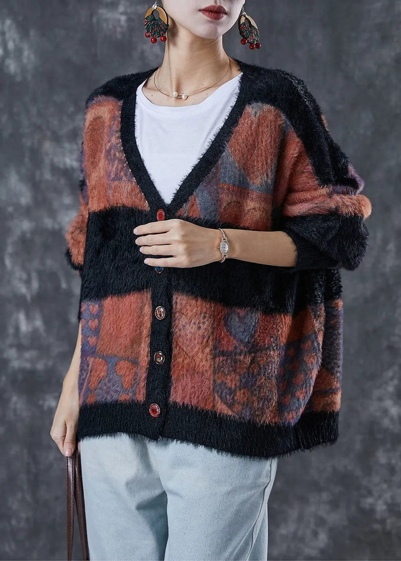 Thick Mink Hair Knitted Cardigan Winter