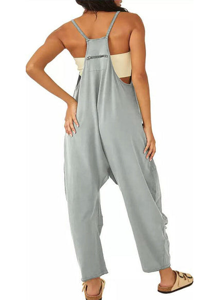 Modern Green V Neck Patchwork Jumpsuit Summer Ly1955