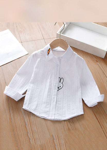 Modern Pink Peter Pan Collar Print Cotton Blouse Long Sleeve Yu1033