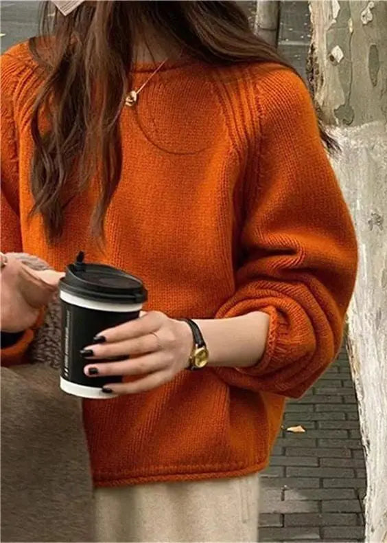 Modern Rose Oversized Cozy Knit Sweaters Spring Ha1064