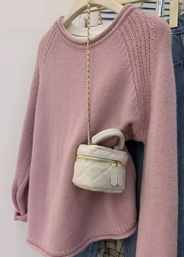 Modern Rose Oversized Cozy Knit Sweaters Spring Ha1064