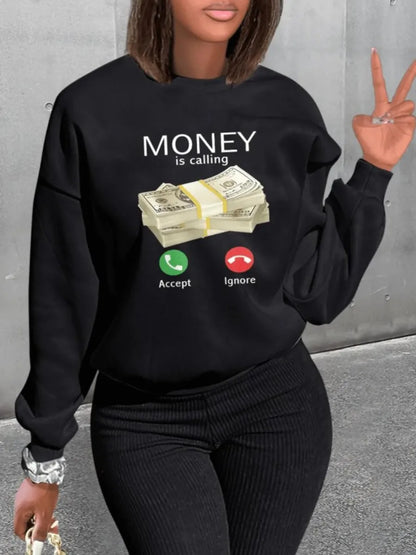 Money Letter Print Sweatshirt Bolubao Brand ��s Hoodies New Spring Autumn Hoodies Sweatshirts Top Hoodies Sweatshirt