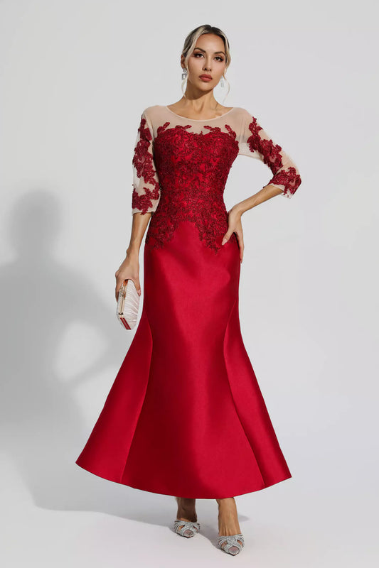 Monica Red Mermaid Maxi Dress
