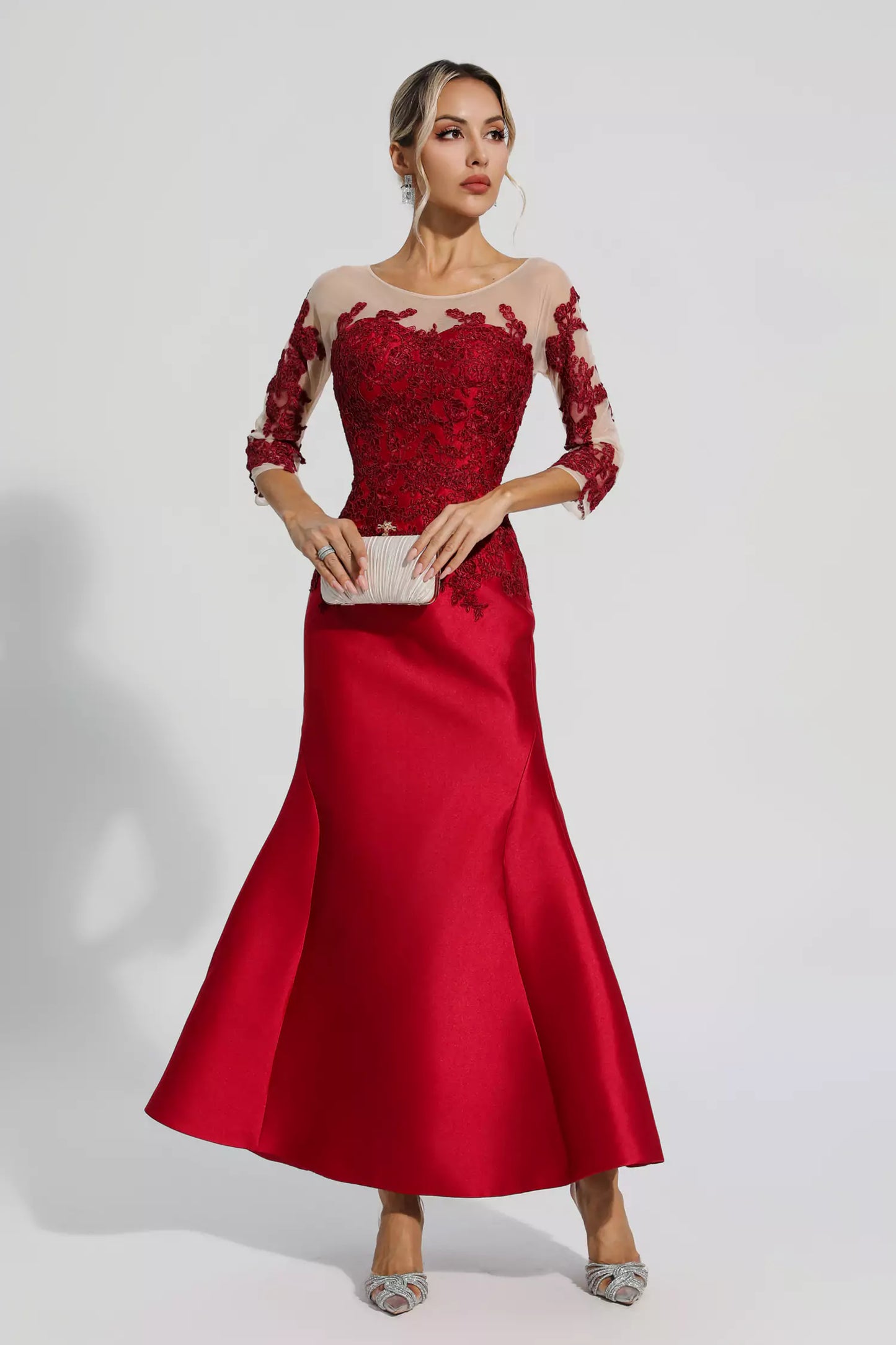 Monica Red Mermaid Maxi Dress