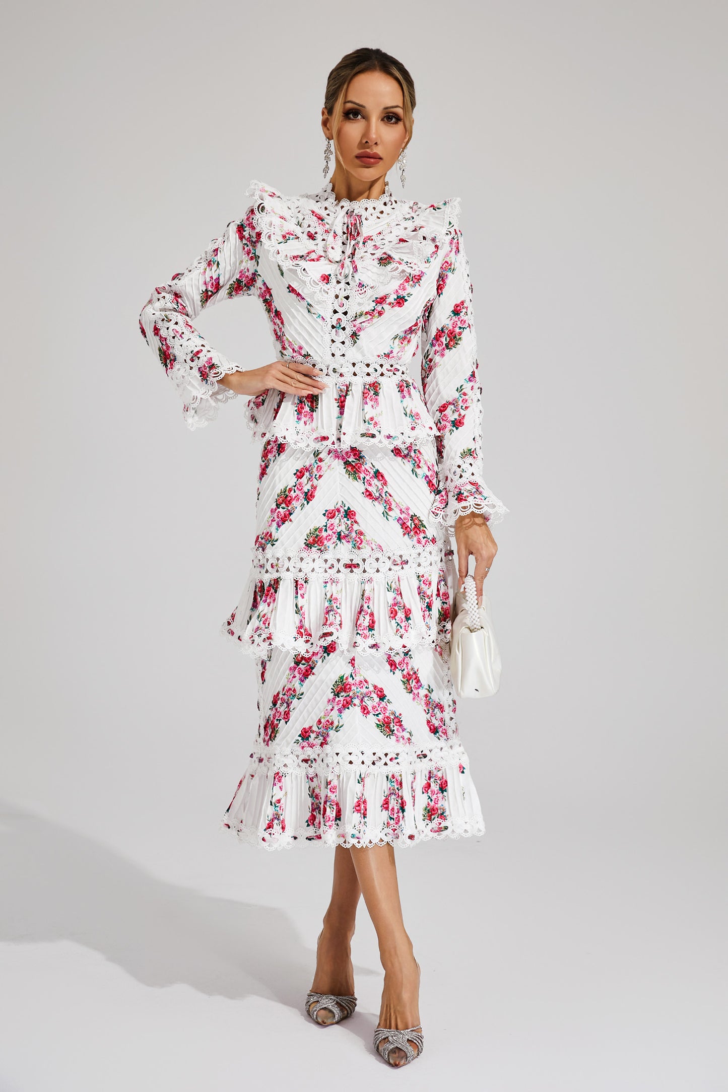 Morse Pink Midi Dress