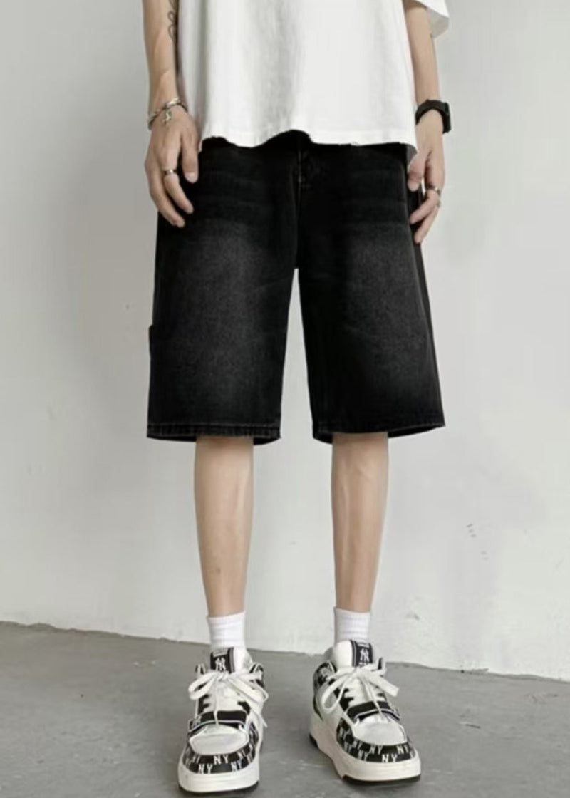 Mud Yellow Pockets Denim Shorts High Waist Summer Yl019