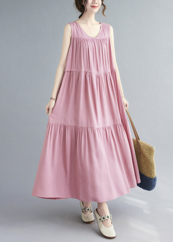 Natural Black Wrinkled Patchwork Long Dress Summer Gh1016