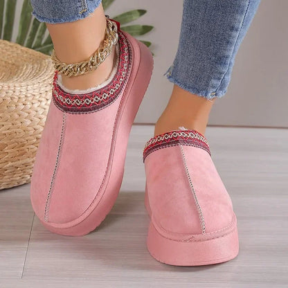 Ankle Flats Platform Stylish Plush Warm Snow Boot