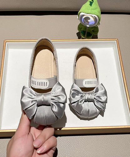 Splicing Bow New Apricot Shoes Flat