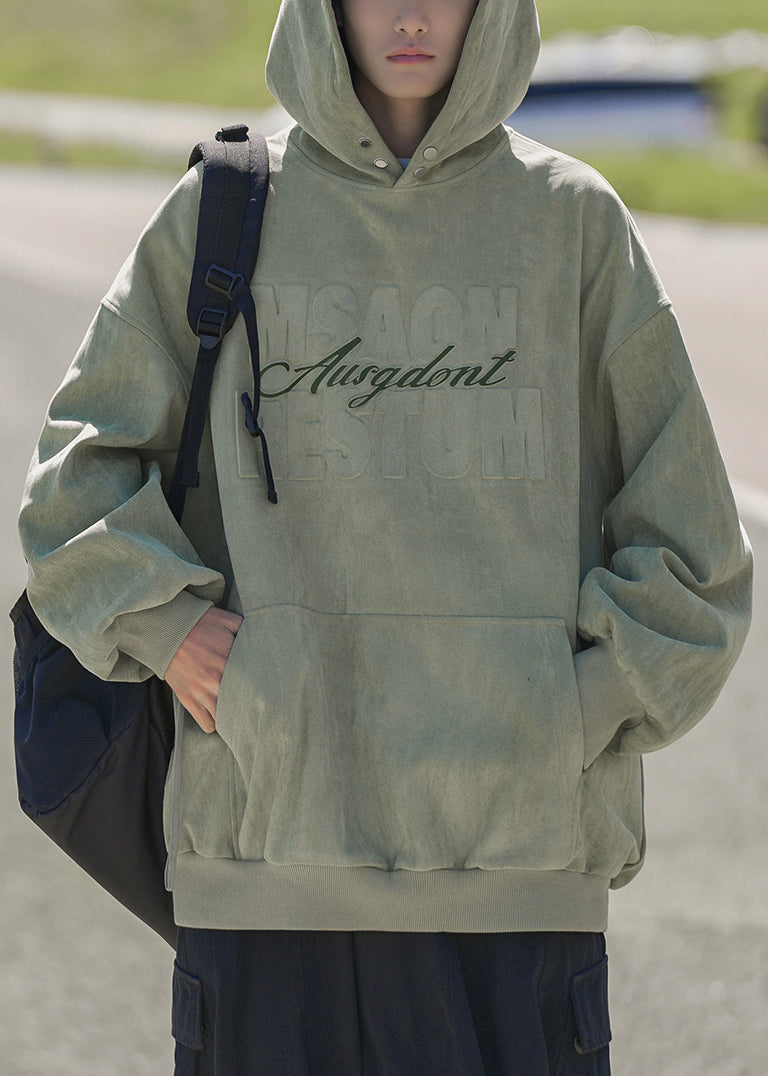 New Apricot Hooded Pockets Cotton Sweatshirts Spring Yq033