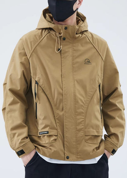 Green Spring Coat Cotton New Army Zippered Hooded
