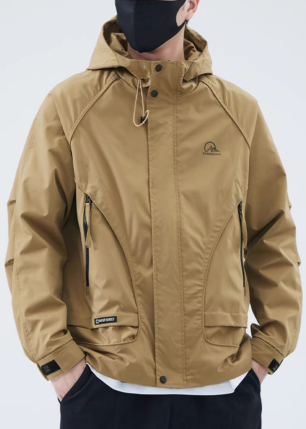 Green Spring Coat Cotton New Army Zippered Hooded