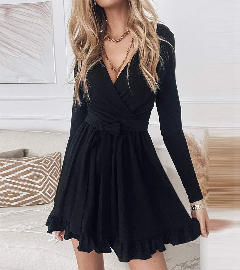 Maxi White Lace-up Long Ruffled Midi Dresses