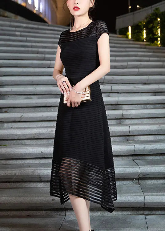 Wrinkled Cotton Long Dress Summer