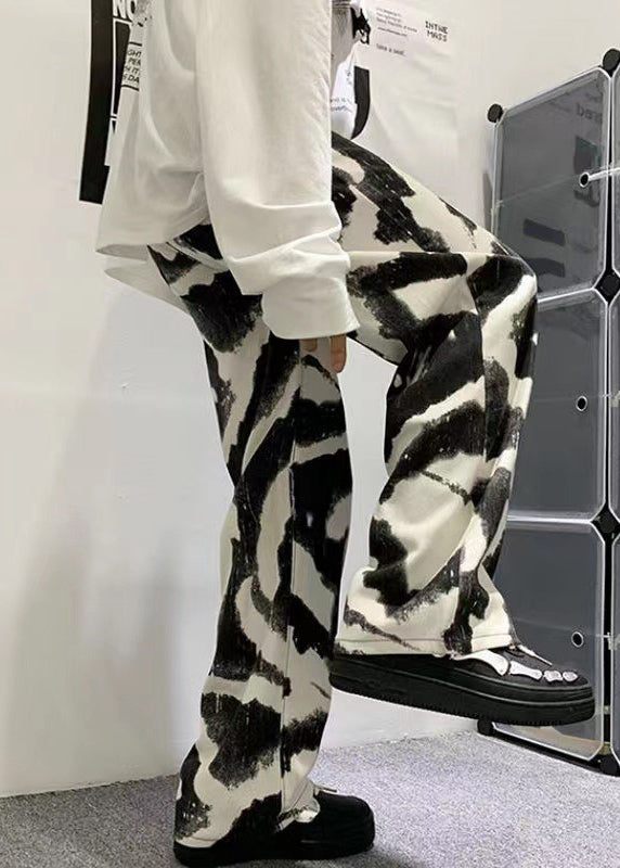 Black Oversized Clothing Dye New Pants Cotton Tie