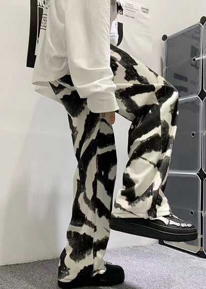 Black Oversized Clothing Dye New Pants Cotton Tie