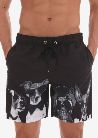 Shorts Up Waist New Elastic Lace Summer Print Black Cotton