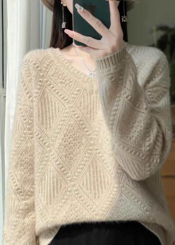 New Blackish Green V Neck Thick Woolen Sweaters Winter Rs018