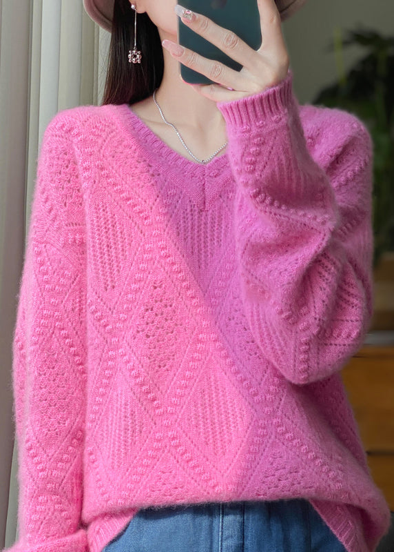 New Blackish Green V Neck Thick Woolen Sweaters Winter Rs018