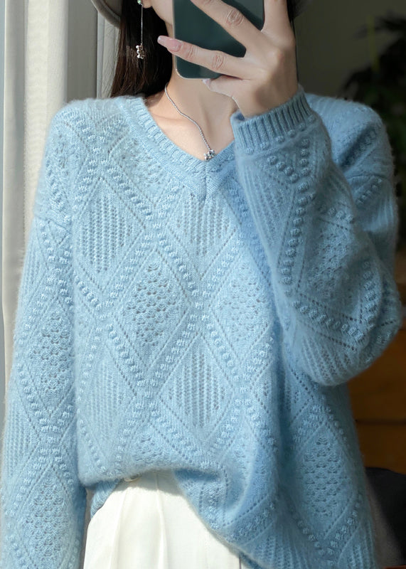 New Blackish Green V Neck Thick Woolen Sweaters Winter Rs018