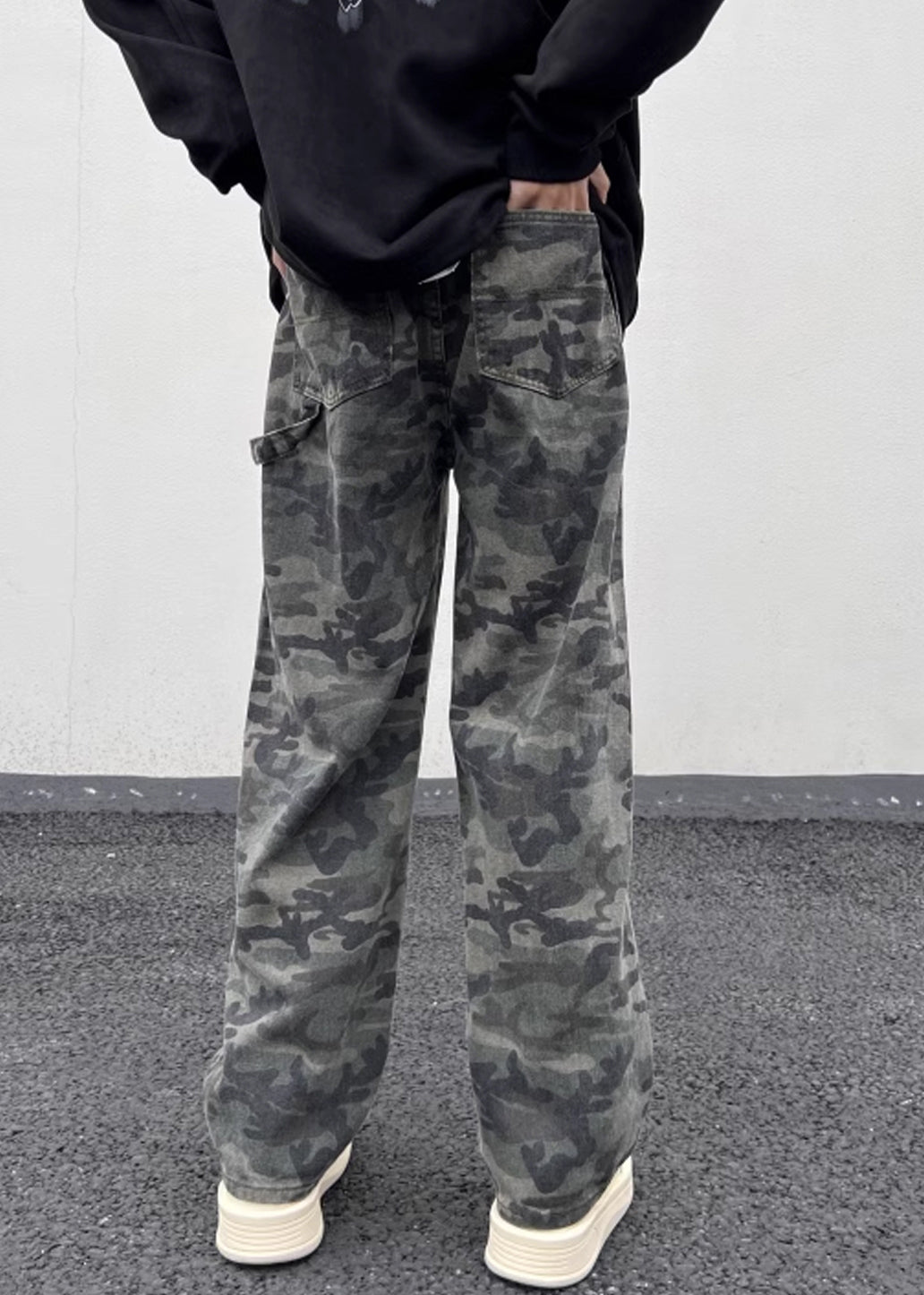 Camouflage Waist Warm High Spring Pockets New Pants Fleece