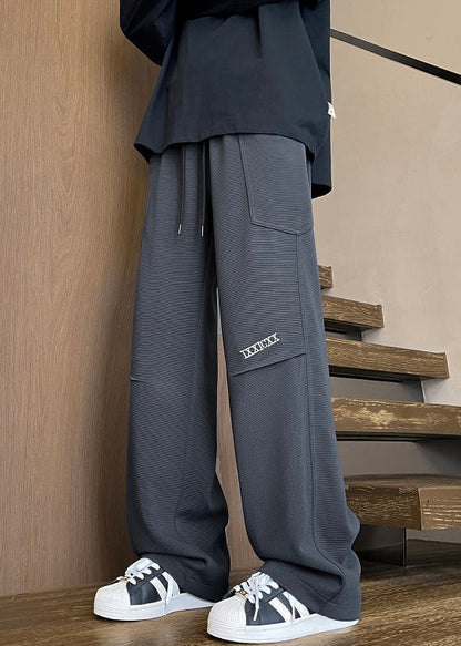 Coffee Pants New Warm Elastic Fleece Waist Pockets Spring