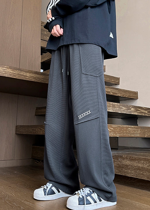 Coffee Pants New Warm Elastic Fleece Waist Pockets Spring