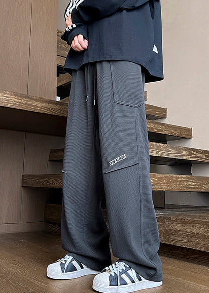 Coffee Pants New Warm Elastic Fleece Waist Pockets Spring