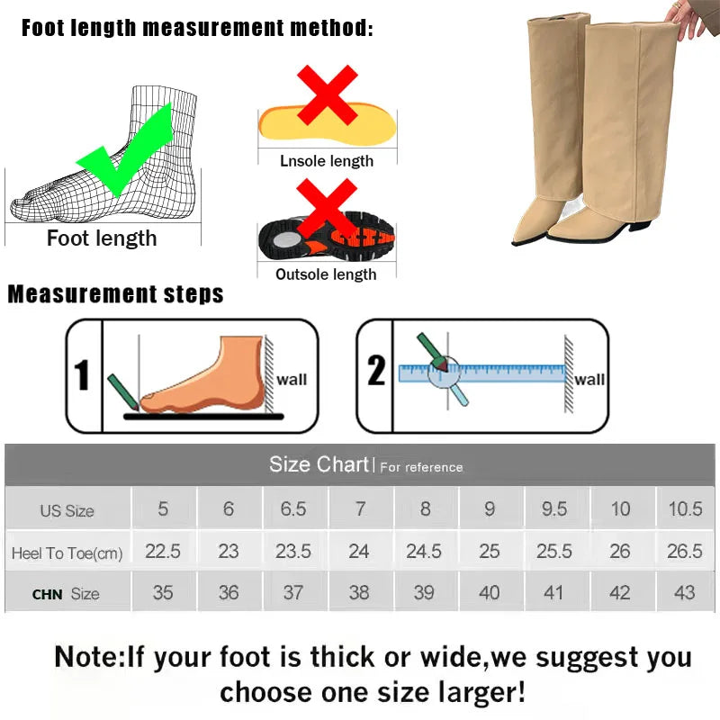New Pointed Toe Modern Long Booties Denim Knee High Boots With Heels Pumps Shoes Female Slip on Footwear