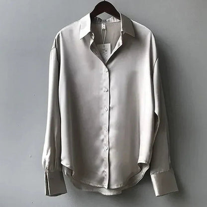 Stella | ’s Long Sleeve Button Down Satin Blouses