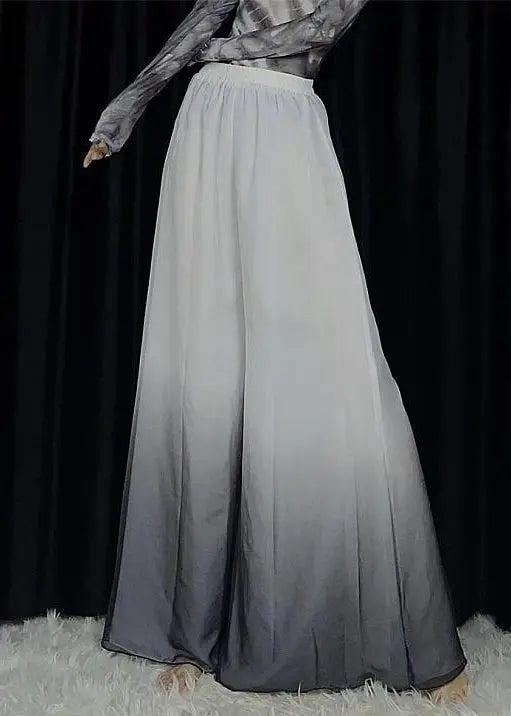 New Gradient Color Elastic Waist Cotton Dance Wide Leg Pants Spring Cg1027