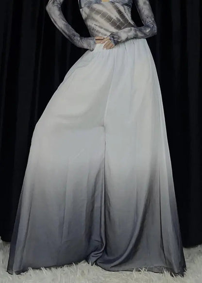New Gradient Color Elastic Waist Cotton Dance Wide Leg Pants Spring Cg1027
