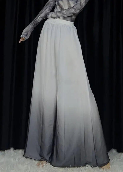New Gradient Color Elastic Waist Cotton Dance Wide Leg Pants Spring Cg1027