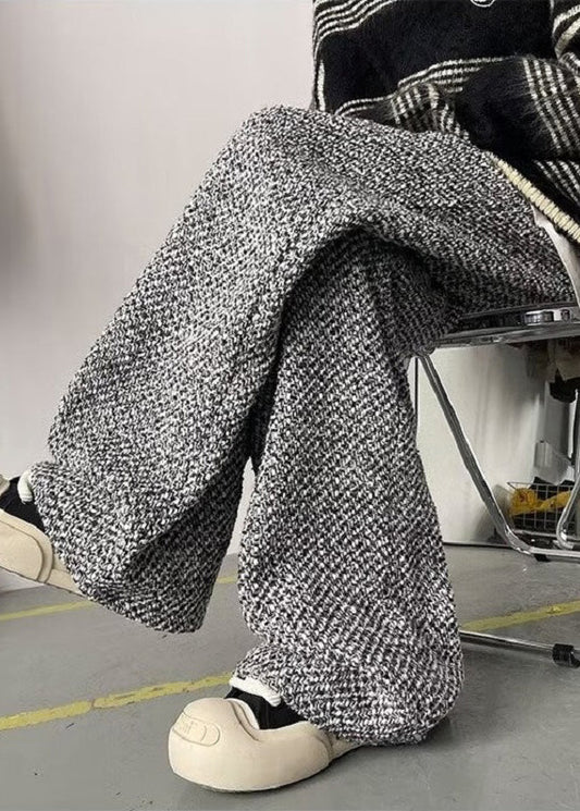 Oversized Pants Grey Spring New Woolen