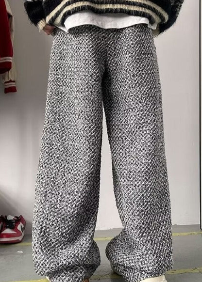 Oversized Pants Grey Spring New Woolen