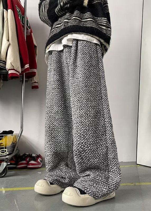 Oversized Pants Grey Spring New Woolen
