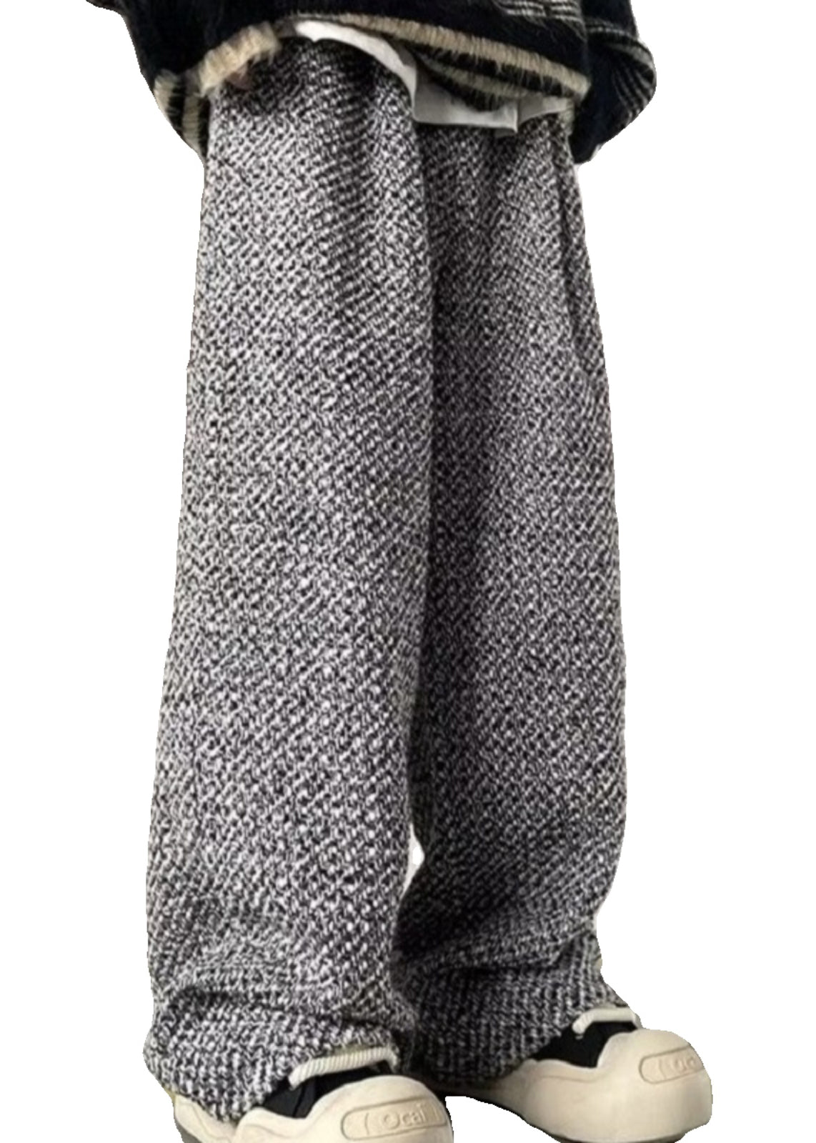 Oversized Pants Grey Spring New Woolen