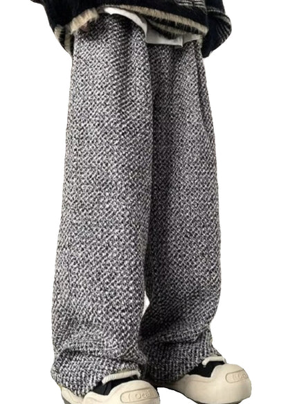 Oversized Pants Grey Spring New Woolen