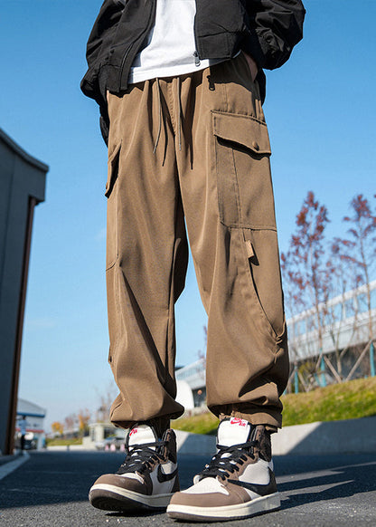 Pockets Pants New Lace Beam Cotton Spring Up Khaki