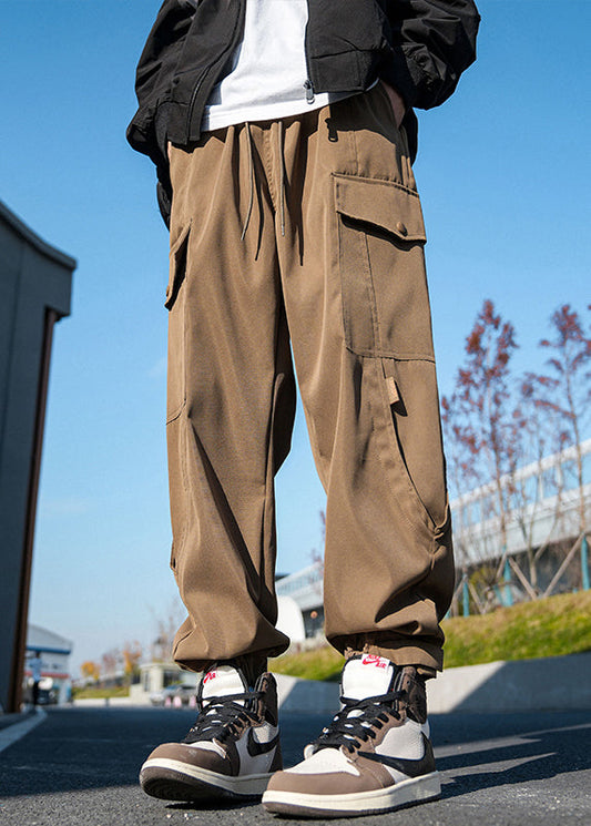Pockets Pants New Lace Beam Cotton Spring Up Khaki