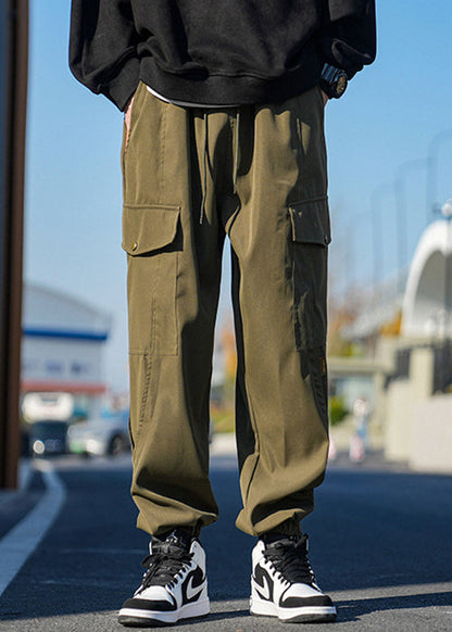 Pockets Pants New Lace Beam Cotton Spring Up Khaki
