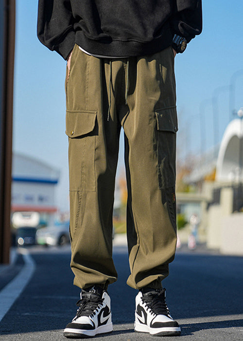 Pockets Pants New Lace Beam Cotton Spring Up Khaki