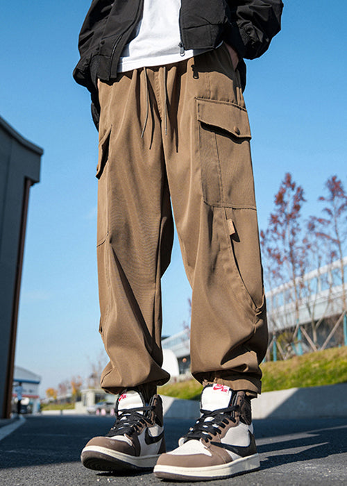 Pockets Pants New Lace Beam Cotton Spring Up Khaki