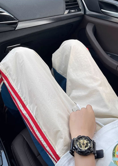 Spring Pants Oversized Khaki Patchwork New Spandex Apparel