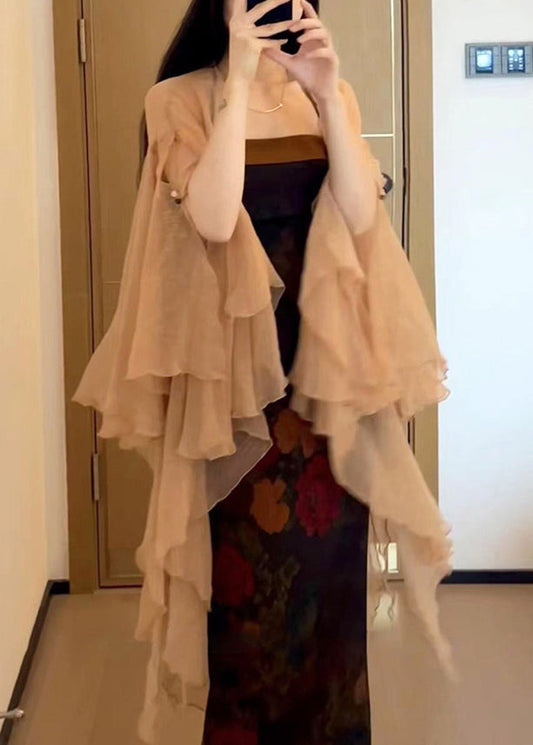 Sleeve Khaki Butterfly Thin Chiffon Cardigans New