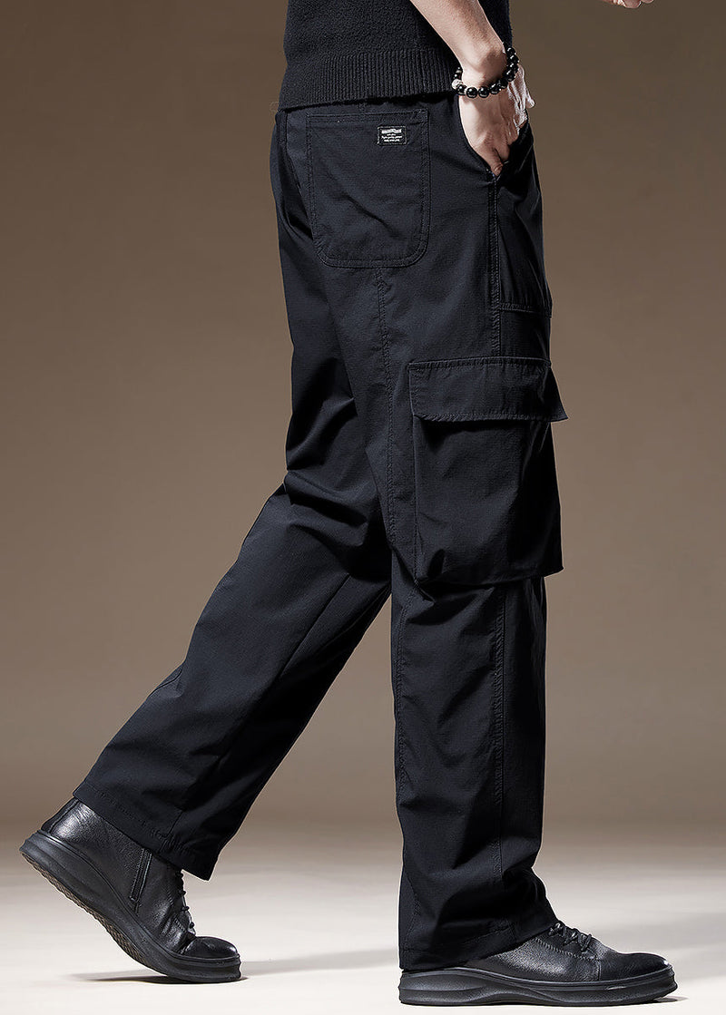 Navy New Pants Pockets Spring Cotton