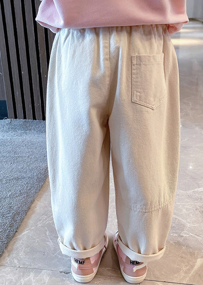 New Pink Patchwork Elastic Waist Harem Pants Tv012
