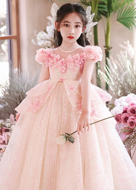 New Pink V Neck Flattering Tulle Maxi Dress Summer Ye005