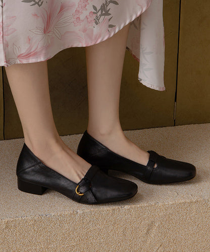 New Cowhide Leather Red Comfortable Splicing Flat Shoes